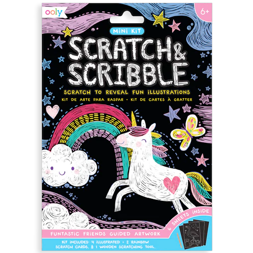 OOLY Arts & Crafts Funtastic Friends Scratch & Scribble