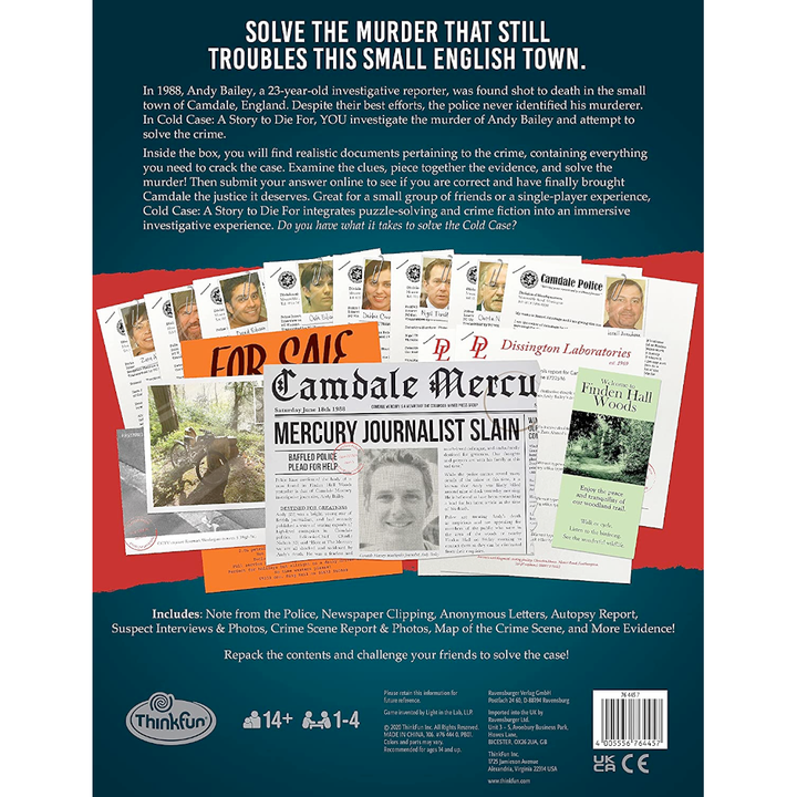 Ravensburger Games Cold Case Story to Die For