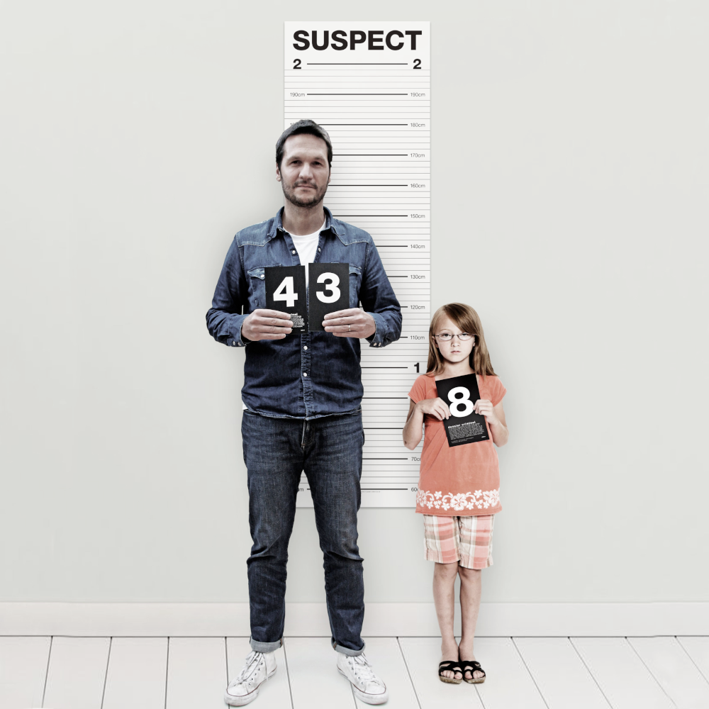 SUCK UK Toy Novelties Mugshot Height Chart