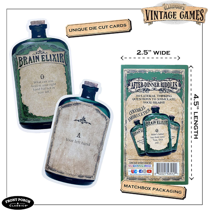 University Games Games Brain Elixir After-Dinner Riddles